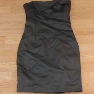 Bebe dark gray zip dress